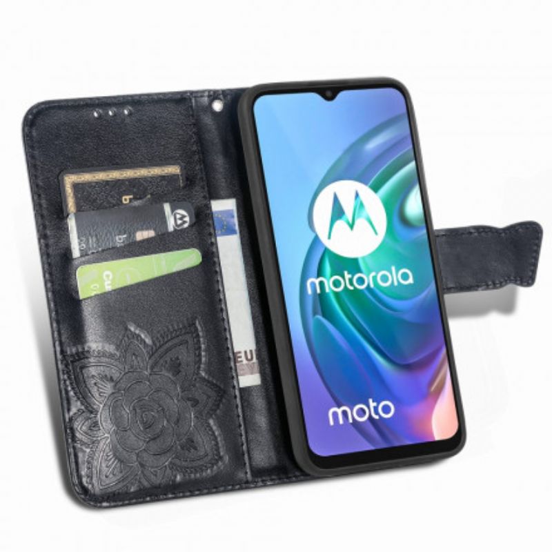 Kožené Puzdro Moto G30 / G10 Polovičný Motýľ