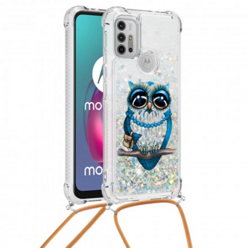 Kryt Moto G30 / G10 Flitrová Šnúrka Slečna Owl