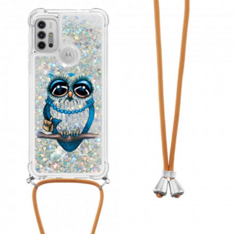 Kryt Moto G30 / G10 Flitrová Šnúrka Slečna Owl