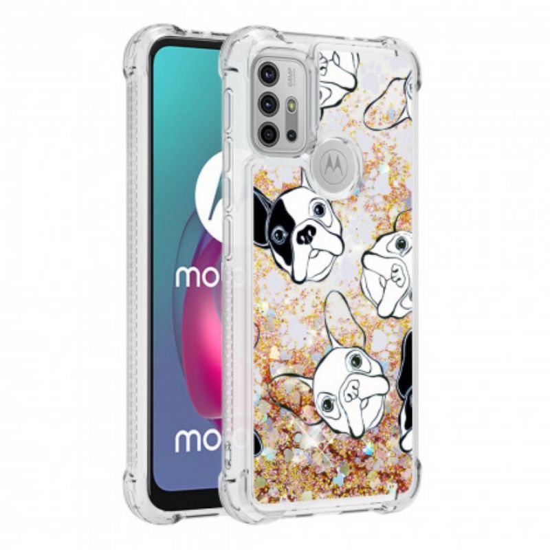 Kryt Moto G30 / G10 Pán Dog Sequins