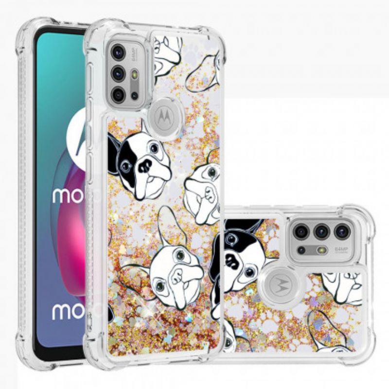 Kryt Moto G30 / G10 Pán Dog Sequins