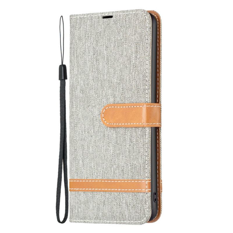 Kožené Puzdro iPhone 16 Textúra Jean Fabric