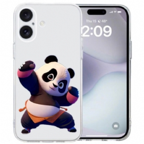 Kryt iPhone 16 Priehľadný Okraj Panda