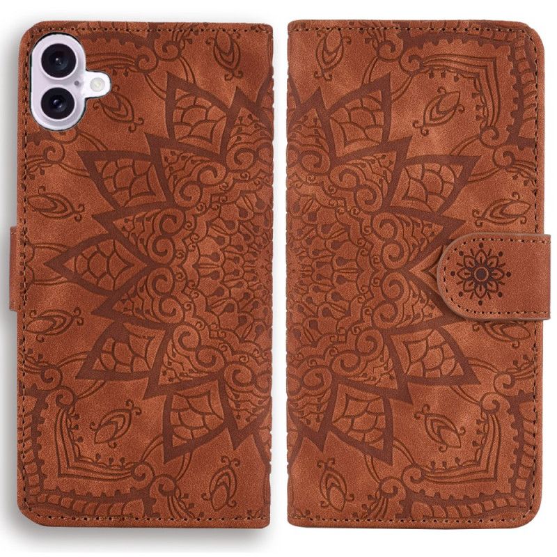 Puzdro iPhone 16 Mandala Suede Effect