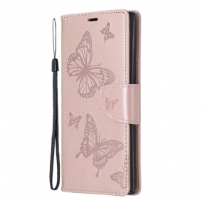 Kožené Puzdro Samsung Galaxy Note 10 Plus Nádherné Tangá Butterflies