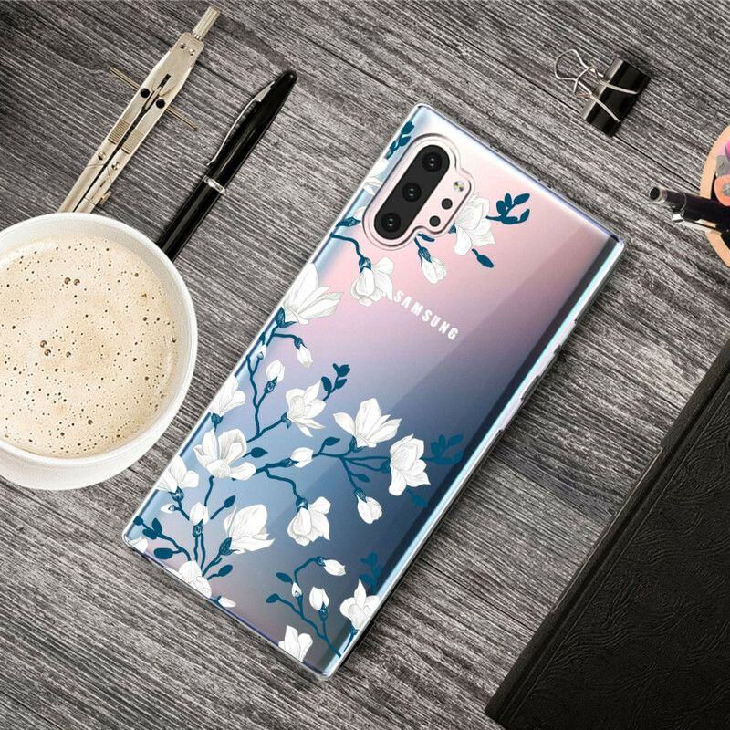 Kryt Samsung Galaxy Note 10 Plus Biele Kvety