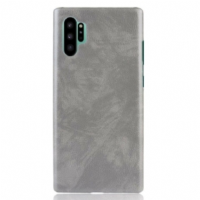 Kryt Samsung Galaxy Note 10 Plus Klasický Kožený Efekt Litchi