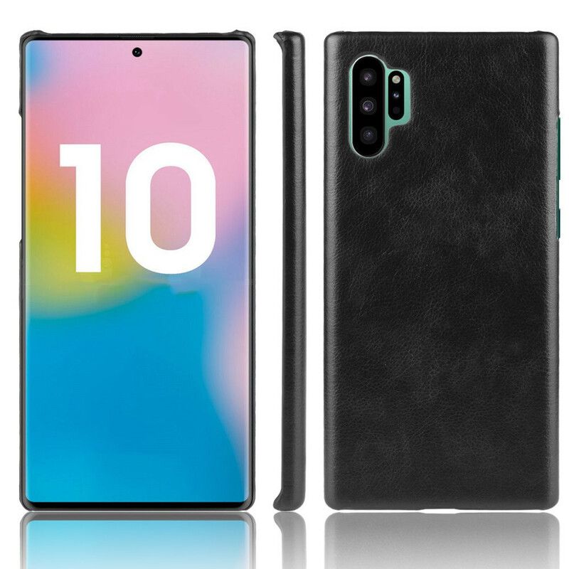 Kryt Samsung Galaxy Note 10 Plus Klasický Kožený Efekt Litchi