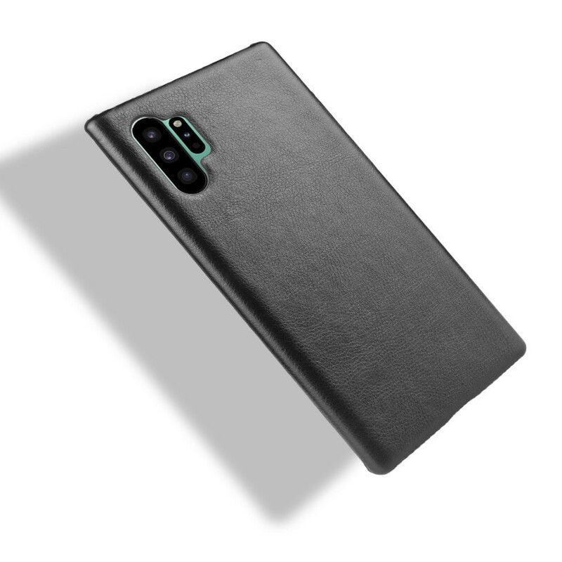 Kryt Samsung Galaxy Note 10 Plus Klasický Kožený Efekt Litchi