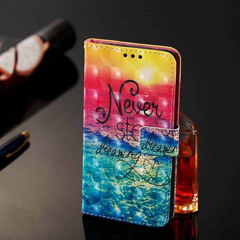 Peňaženkový Kryt Samsung Galaxy Note 10 Plus Nikdy Neprestaň Snívať