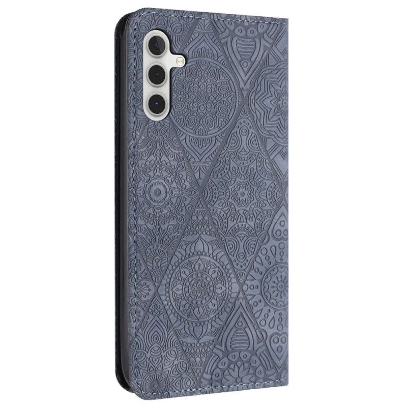 Kožené Puzdro Na Samsung Galaxy A55 5g Patchwork S Popruhom