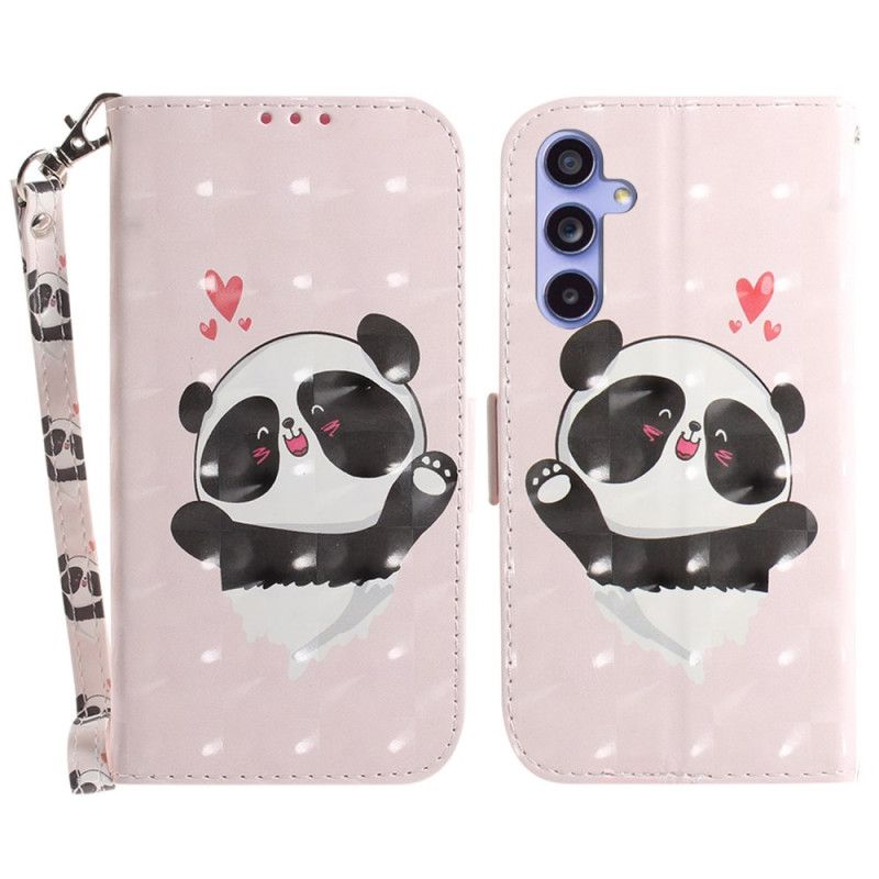 Puzdro Na Samsung Galaxy A55 5g Panda Love S Popruhom