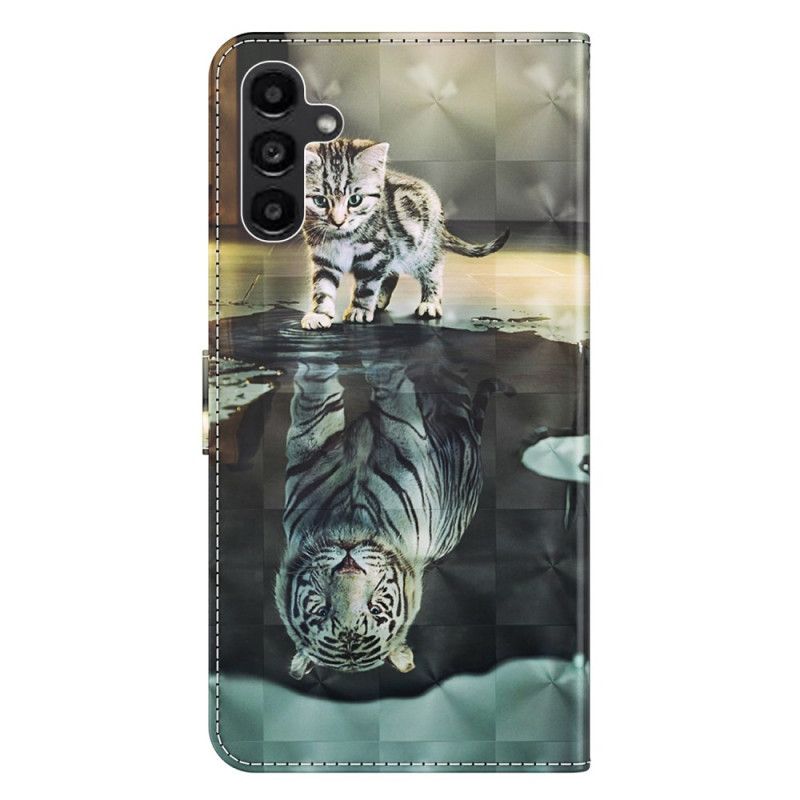 Puzdro Samsung Galaxy A55 5g Mačka A Tiger S Popruhom