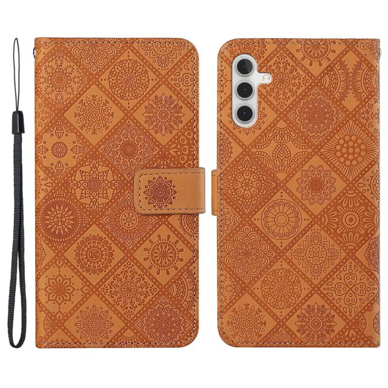 Puzdro Samsung Galaxy A55 5g Patchwork S Popruhom