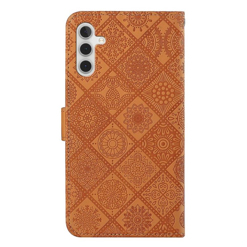 Puzdro Samsung Galaxy A55 5g Patchwork S Popruhom