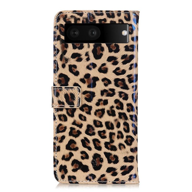 Kožené Puzdro Google Pixel 7 Efekt Leopardej Kože