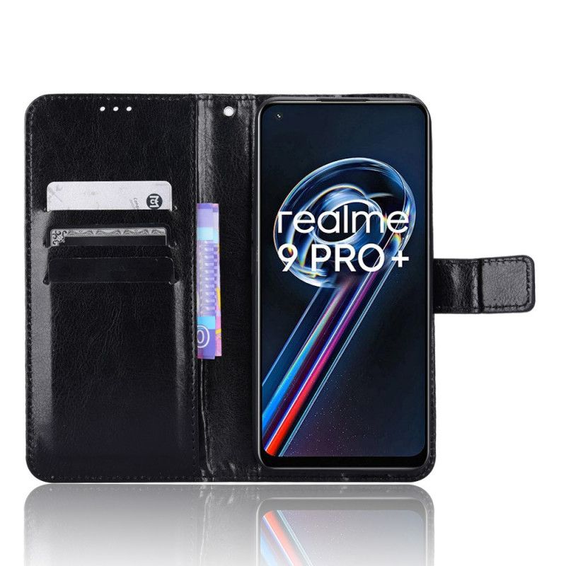 Kožené Puzdro Realme 9 5G Krikľavá Umelá Koža