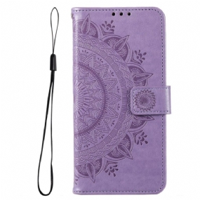 Peňaženkový Kryt Samsung Galaxy M33 5G Strappy Sun Mandala