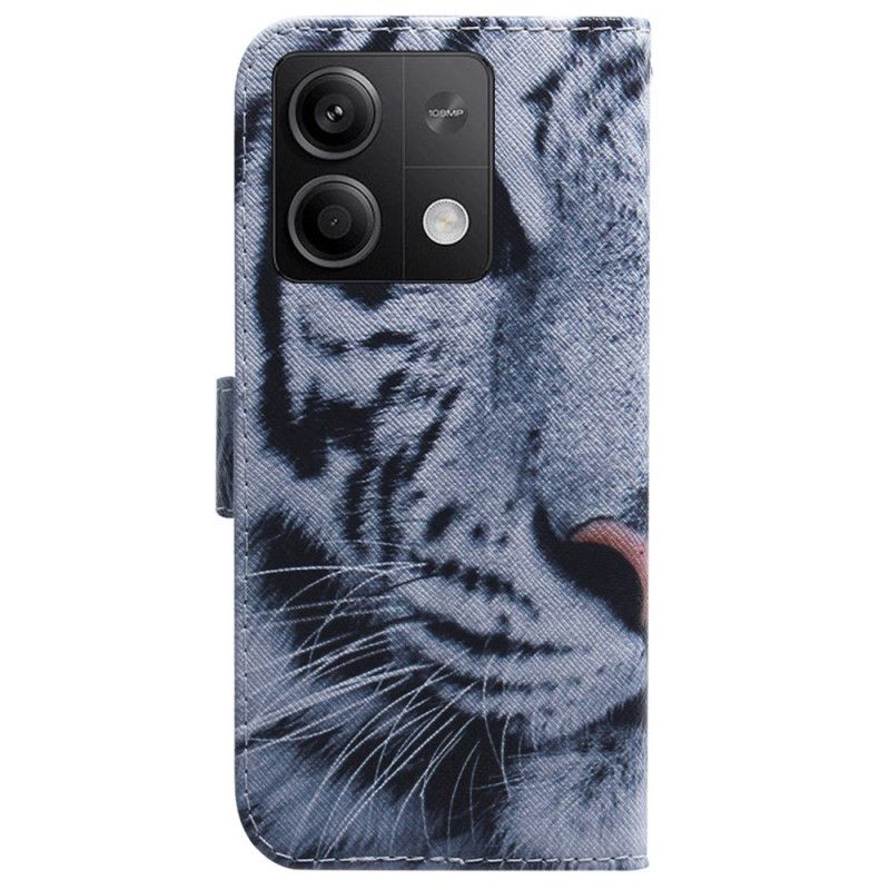 Kožené Puzdro Xiaomi Redmi Note 13 5g Kryt Na Mobil Biely Tiger