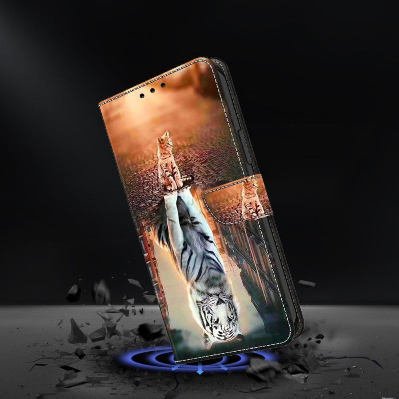 Kožené Puzdro Xiaomi Redmi Note 13 5g Kryt Na Mobil S 3d Vzorom Kitten Dream