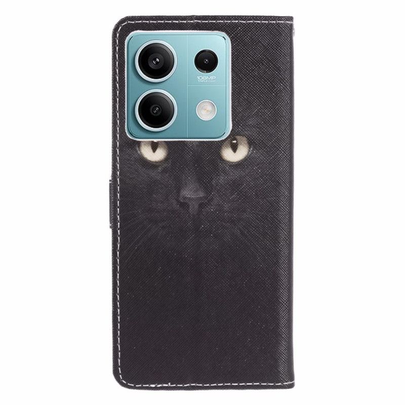 Kožené Puzdro Xiaomi Redmi Note 13 5g Kryt Na Mobil Strappy Cat Eyes