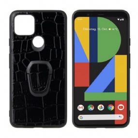 Kryt Google Pixel 5 Krúžkový Držiak V Štýle Krokodíla