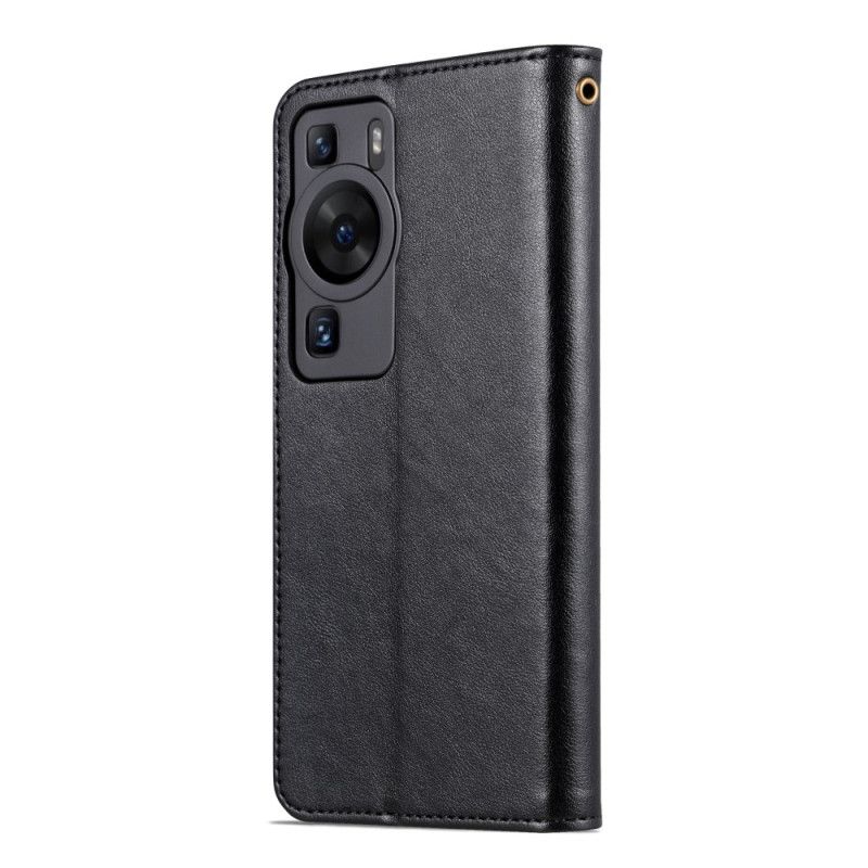 Kožené Puzdro Huawei P60 Pro Kožený Efekt Azns