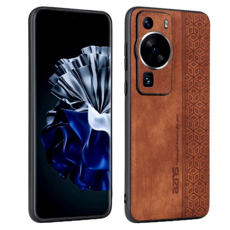 Kryt Huawei P60 Pro Kožený Efekt Azns