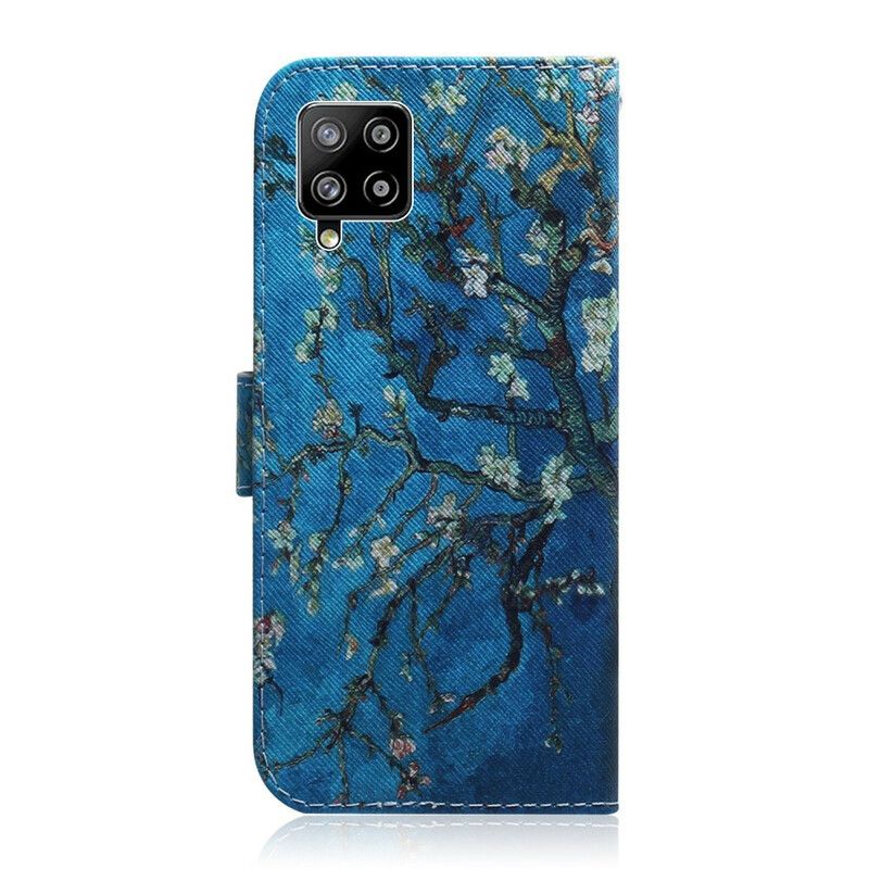 Kožené Puzdro Samsung Galaxy A42 5G Kvitnúca Vetva Stromu