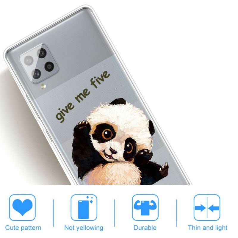 Kryt Samsung Galaxy A42 5G Bezšvové Panda Daj Mi Päť