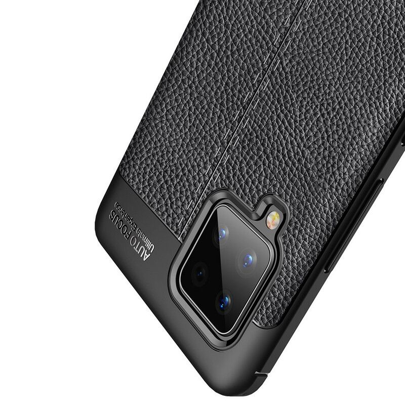 Kryt Samsung Galaxy A42 5G Efekt Dvojitej Kože Litchi