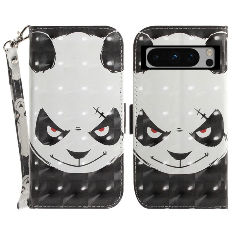 Puzdro Google Pixel 8 Pro Nahnevaná Panda S Popruhom