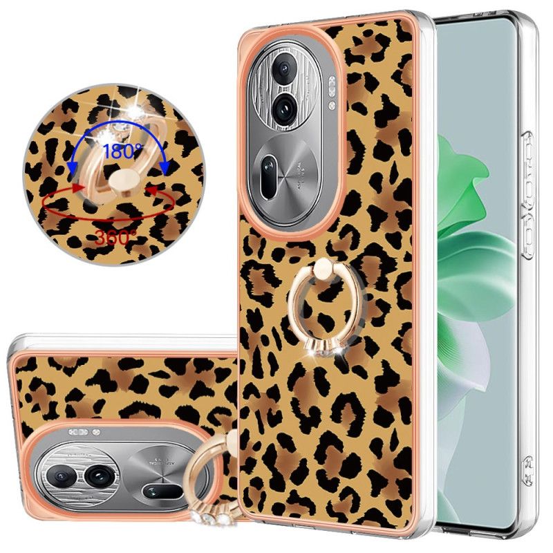 Kryt Na Oppo Reno 11 Pro 5g Podporný Prsteň S Leopardím Vzorom