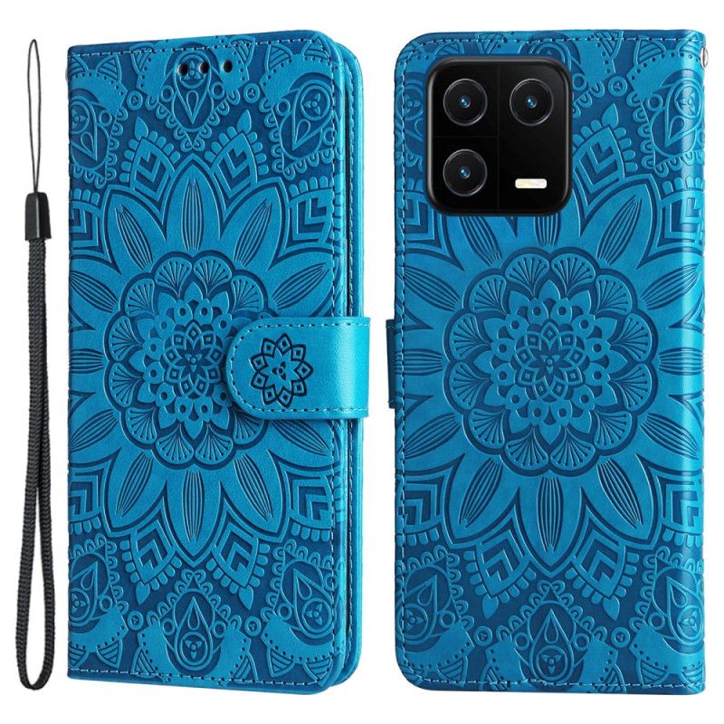 Kožené Puzdro Xiaomi 13 Pro Mandala Sun So Šnúrkou