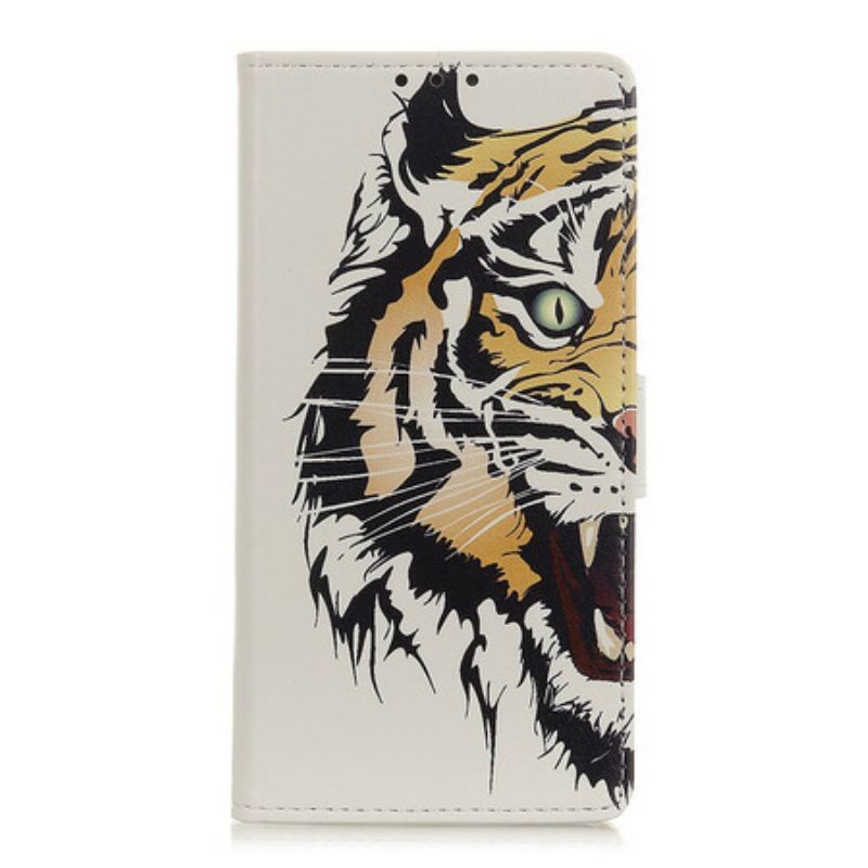 Kožené Puzdro Samsung Galaxy A21s Divoký Tiger