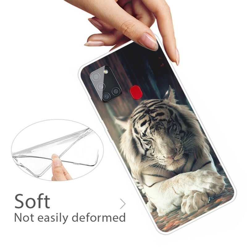 Kryt Samsung Galaxy A21s Flexibilný Tiger