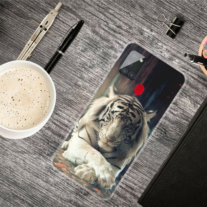 Kryt Samsung Galaxy A21s Flexibilný Tiger