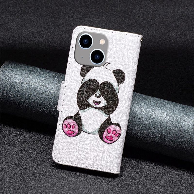 Flipové Puzdro iPhone 14 Plus Panda Zábava