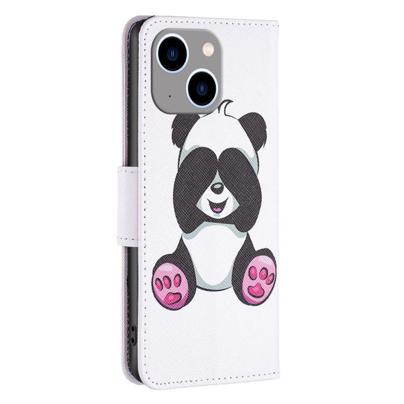 Flipové Puzdro iPhone 14 Plus Panda Zábava