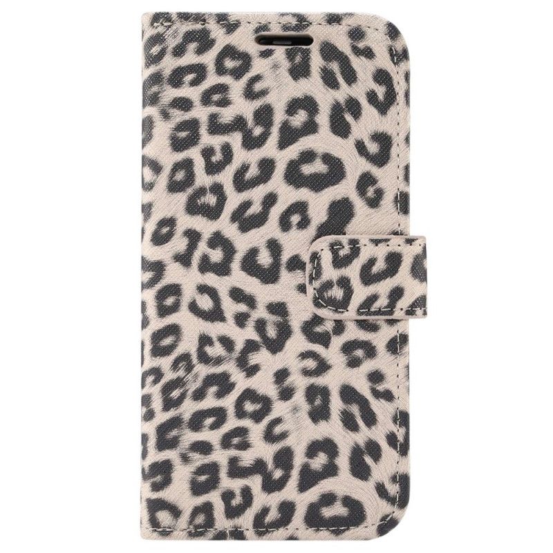 Kožené Puzdro iPhone 14 Plus Štýl Leopardej Kože