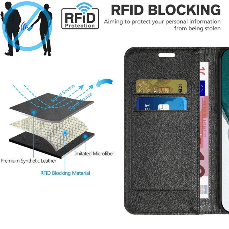 Flipové Puzdro Xiaomi 12 / 12X Kožené Puzdro Rfid Diamanty