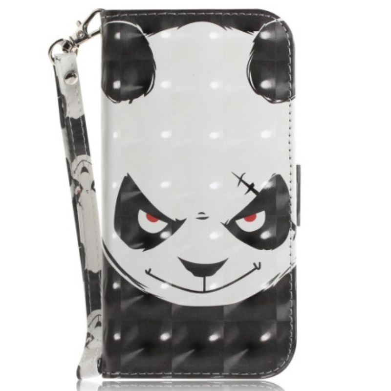 Peňaženkový Kryt Xiaomi 12 / 12X Angry Panda With Lanyard