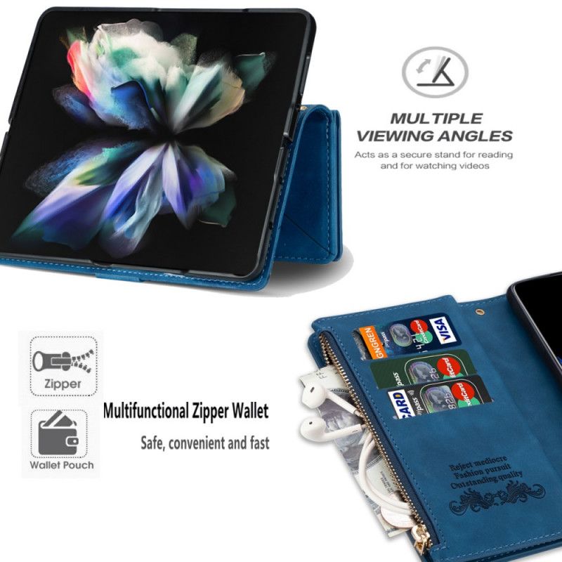 Kožené Puzdro Samsung Galaxy Z Fold 3 5G S Peňaženkou Na Mince