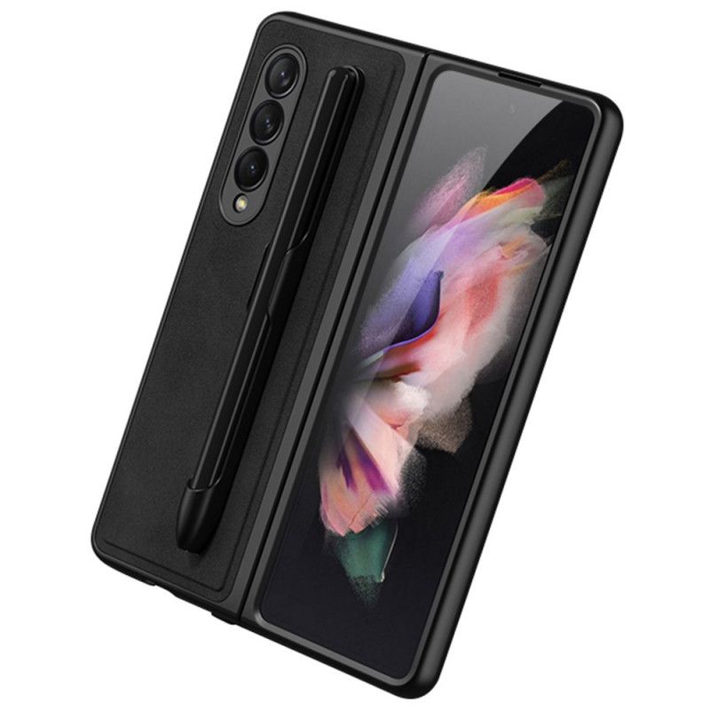 Kryt Samsung Galaxy Z Fold 3 5G Kožený Držiak Dotykového Pera Gkk