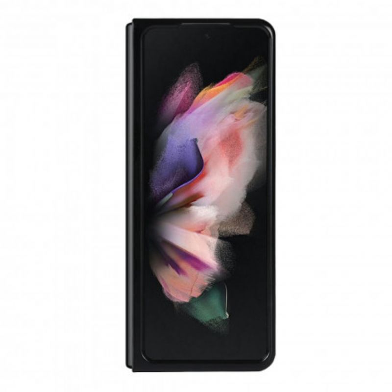 Kryt Samsung Galaxy Z Fold 3 5G Kožený Stojan Litchi