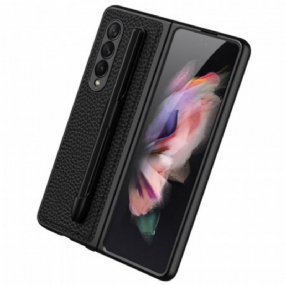 Kryt Samsung Galaxy Z Fold 3 5G Litchi Leather Gkk Stylus Holder