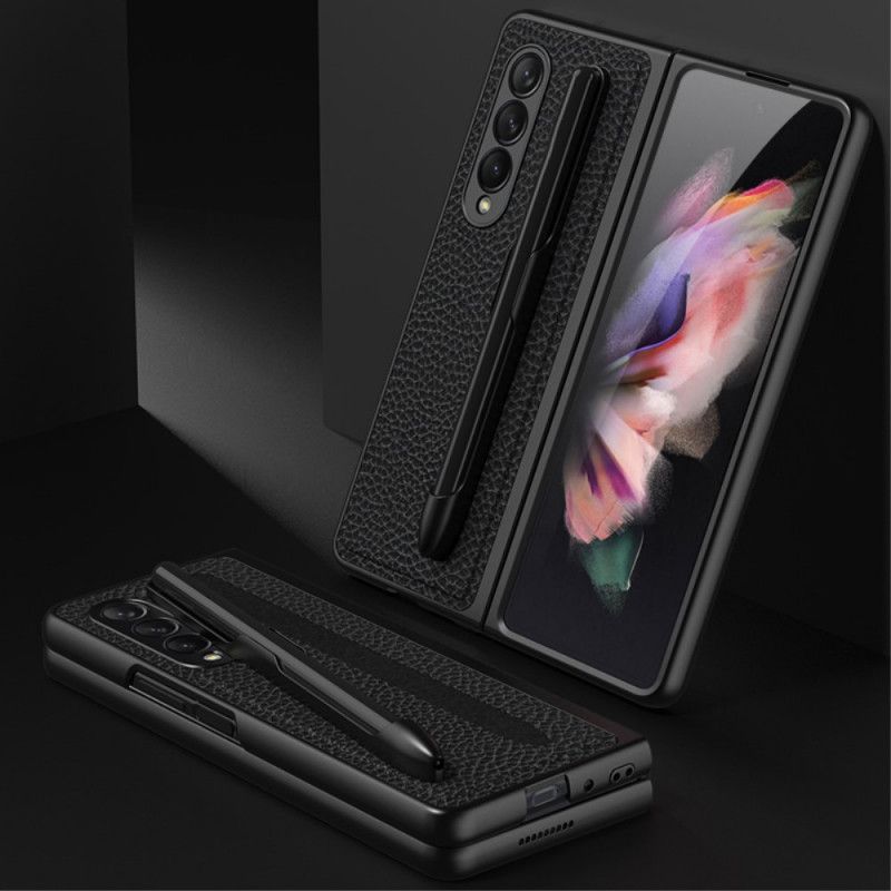 Kryt Samsung Galaxy Z Fold 3 5G Litchi Leather Gkk Stylus Holder