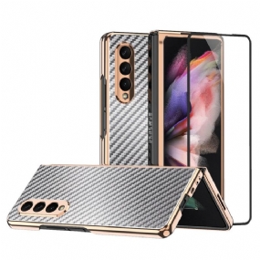 Kryt Samsung Galaxy Z Fold 3 5G Uhlíkové Vlákno S Ochranou Obrazovky