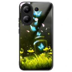 Kryt Na Xiaomi Redmi Note 13 4g Fľaša Butterfly Z Tvrdeného Skla