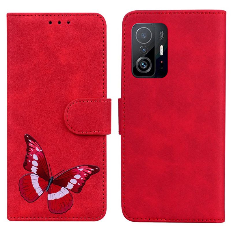 Flipové Puzdro Xiaomi 11T / 11T Pro Skin-touch Butterfly